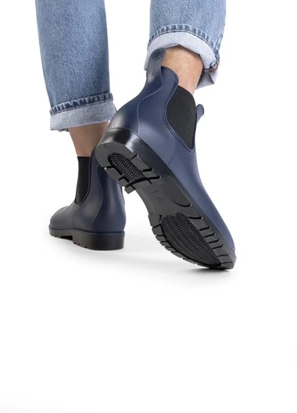 5_Botas de agua para hombre DREAM PAIRS, flexibles y antideslizantes.
