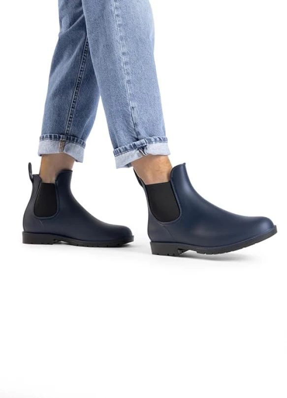 4_Botas de agua para hombre DREAM PAIRS, flexibles y antideslizantes.