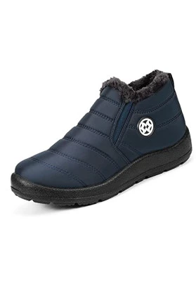 Botas de invierno forradas con pelo para mujer Gaatpot Botines de nieve antideslizante outdoor ligero.