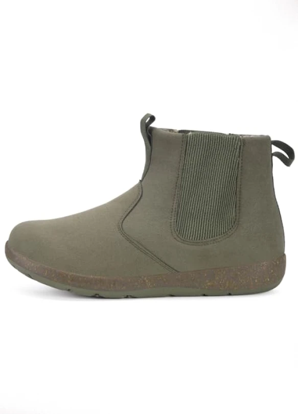 1_Botines de invierno unisex estilo Chelsea forrados con pelo antideslizante.