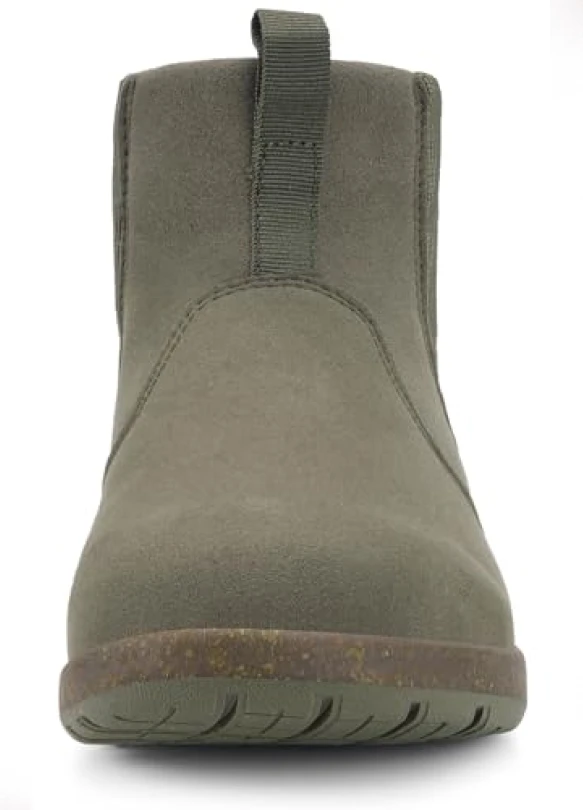 2_Botines de invierno unisex estilo Chelsea forrados con pelo antideslizante.