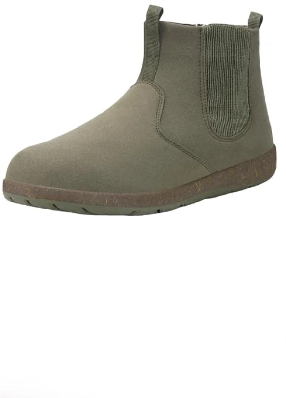 main_image_Botines de invierno unisex estilo Chelsea forrados con pelo antideslizante.