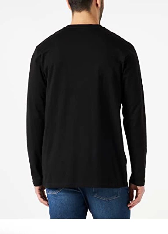 4_Camiseta de manga larga con cuello en pico para hombre, paquete de 5
