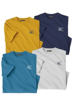 Camisetas de manga corta para hombre - Pack de 4 ATLAS FOR MEN