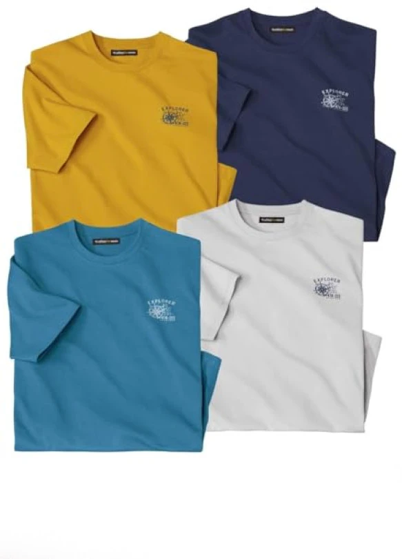 main_image_Camisetas de manga corta para hombre - Pack de 4 ATLAS FOR MEN