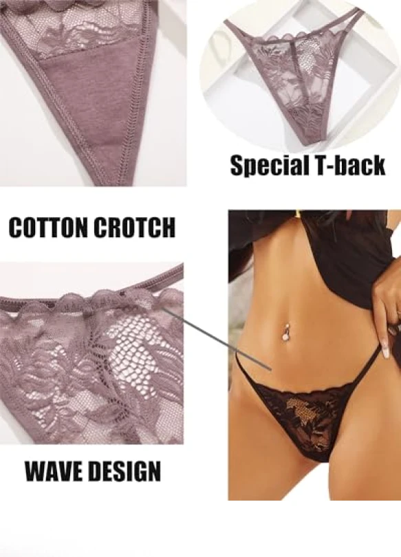 1_Tanga de encaje All of Me, pack de 6 unidades por 12,7€