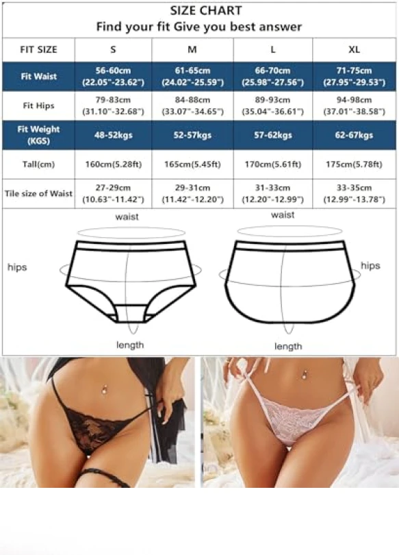 3_Tanga de encaje All of Me, pack de 6 unidades por 12,7€