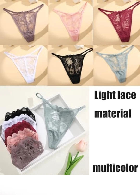 2_Tanga de encaje All of Me, pack de 6 unidades por 12,7€