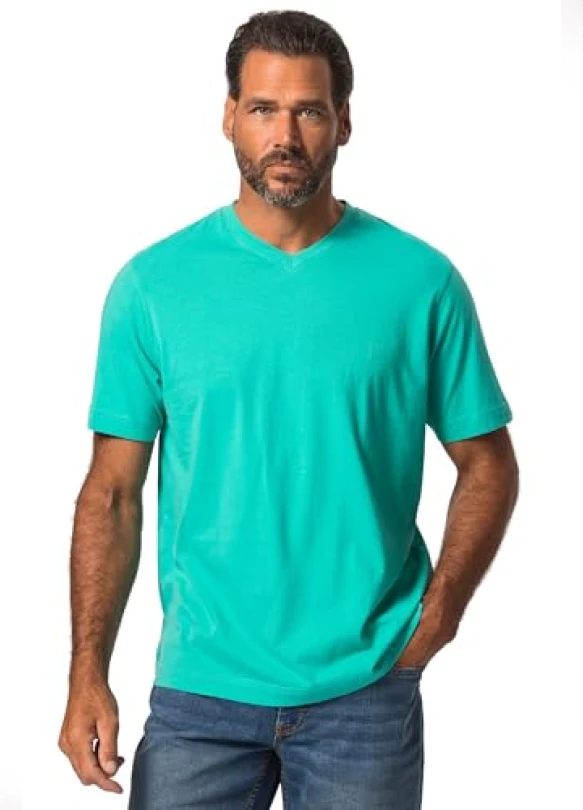 1_Camisetas básicas en pack de 2 con cuello en V y manga al codo.