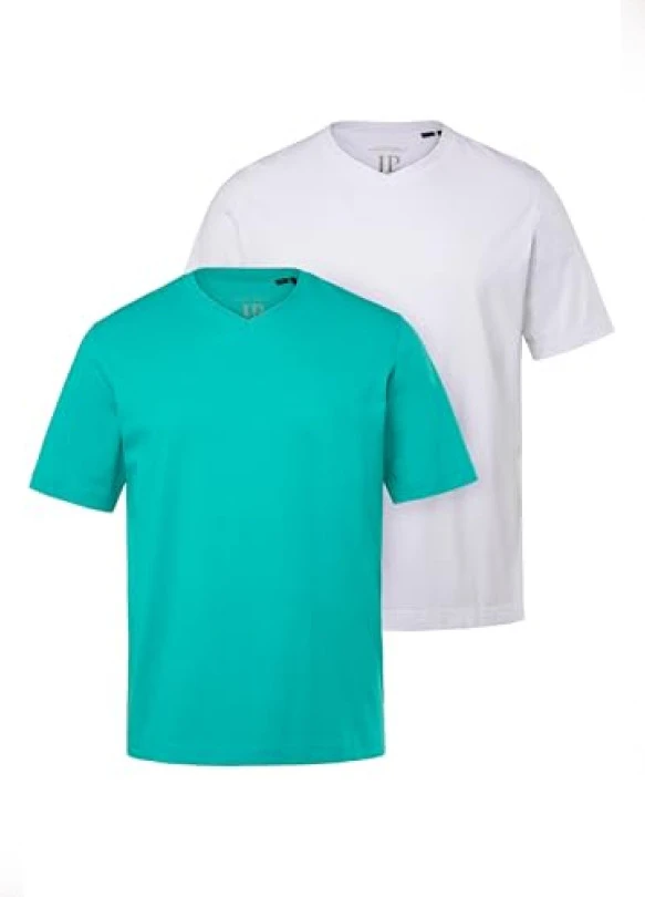 main_image_Camisetas básicas en pack de 2 con cuello en V y manga al codo.