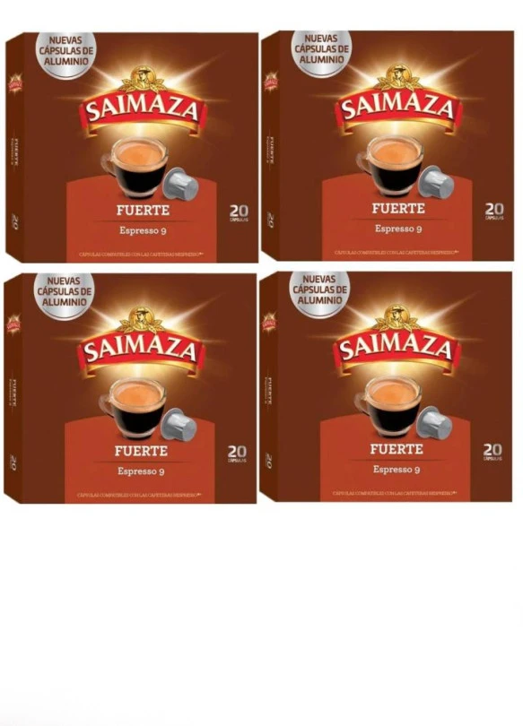 main_image_80 cápsulas compatibles con Nespresso - Saimaza Espresso Fuerte - A 14 céntimos / cápsula