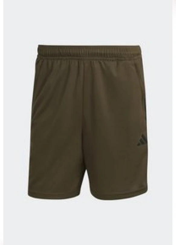 3_TRAIN ESSENTIALS 3STRIPES SHORTS - Pantalón corto de deporte - olive/black