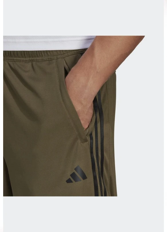2_TRAIN ESSENTIALS 3STRIPES SHORTS - Pantalón corto de deporte - olive/black