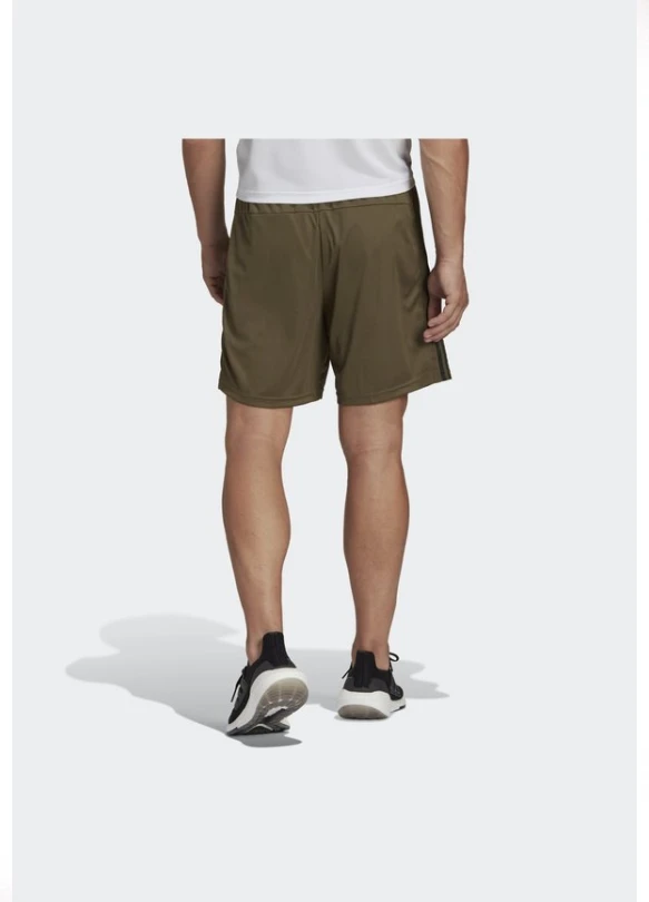 1_TRAIN ESSENTIALS 3STRIPES SHORTS - Pantalón corto de deporte - olive/black