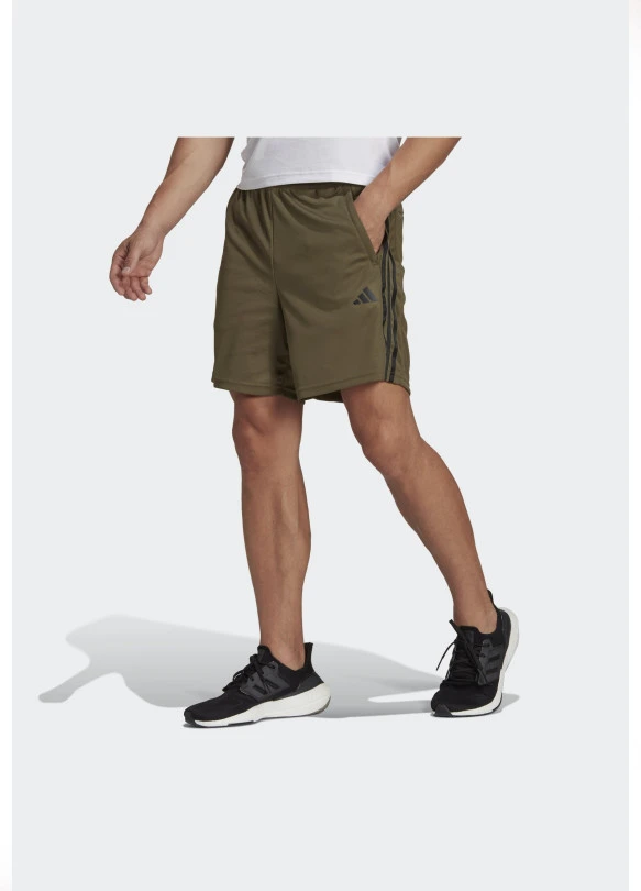 main_image_TRAIN ESSENTIALS 3STRIPES SHORTS - Pantalón corto de deporte - olive/black