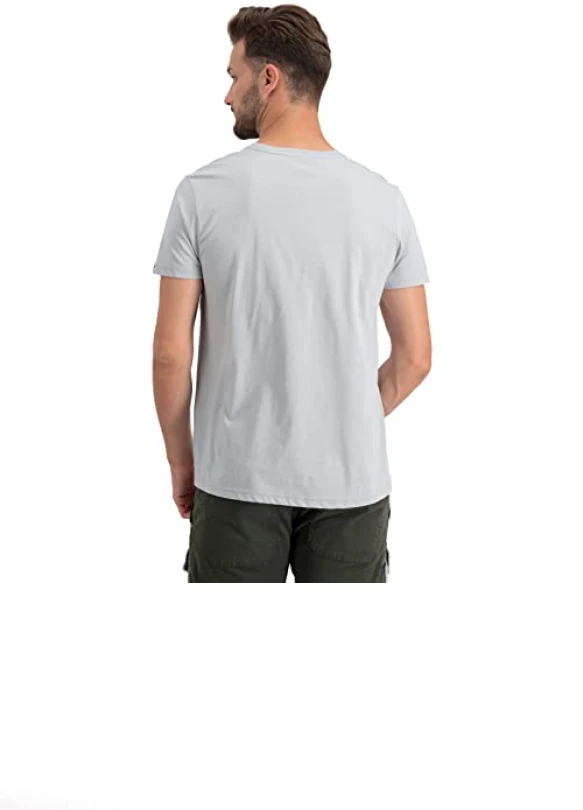 1_🔥 ALPHA INDUSTRIES Basic T-Shirt Camiseta, Pastel Grey