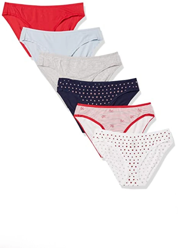 main_image_Braguita de Bikini de algodón Amazon Essentials, Pack de 6