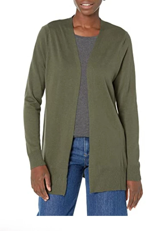 main_image_Cárdigan ligero de apertura frontal Amazon Essentials para mujer.