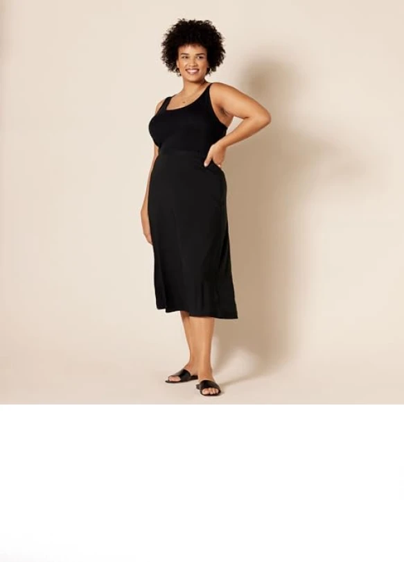 5_Falda Midi de Georgette Amazon Essentials para Mujer