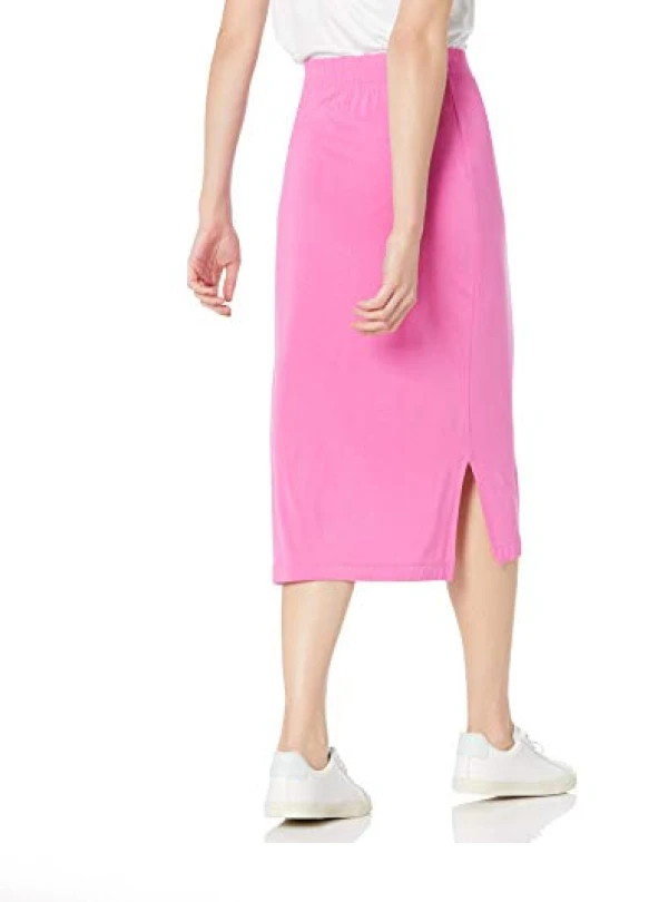 1_Falda Midi de punto sin cierre Amazon Essentials para mujer
