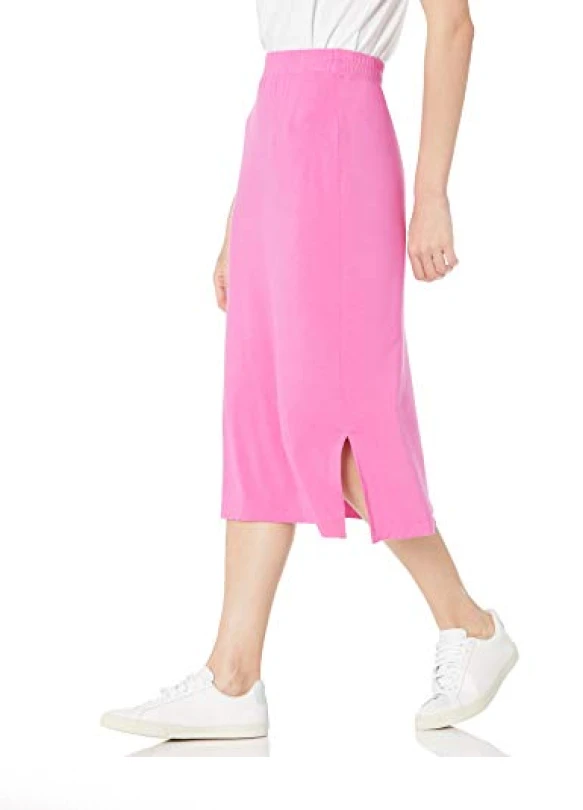 2_Falda Midi de punto sin cierre Amazon Essentials para mujer