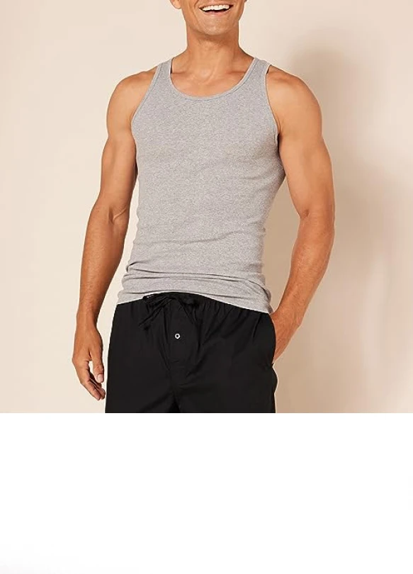 2_Pack de 6 camisetas interiores Amazon Essentials para hombre
