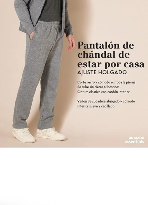 1_Pantalón de chándal Amazon Essentials en algodón