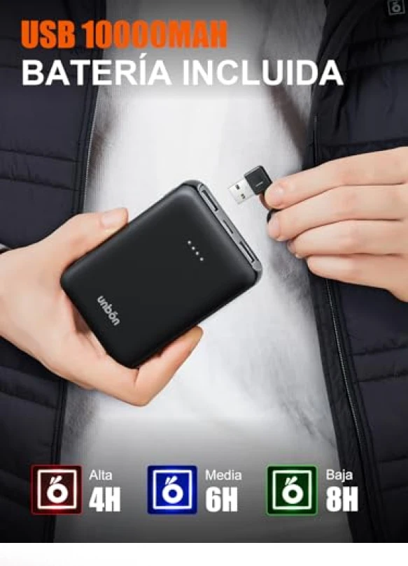 2_Chaleco calefactable Unbon con batería USB por 79,9€