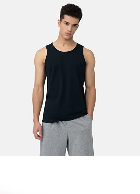 1_Camiseta sin manga para hombre LAPASA (Pack de 4) 100% algodón