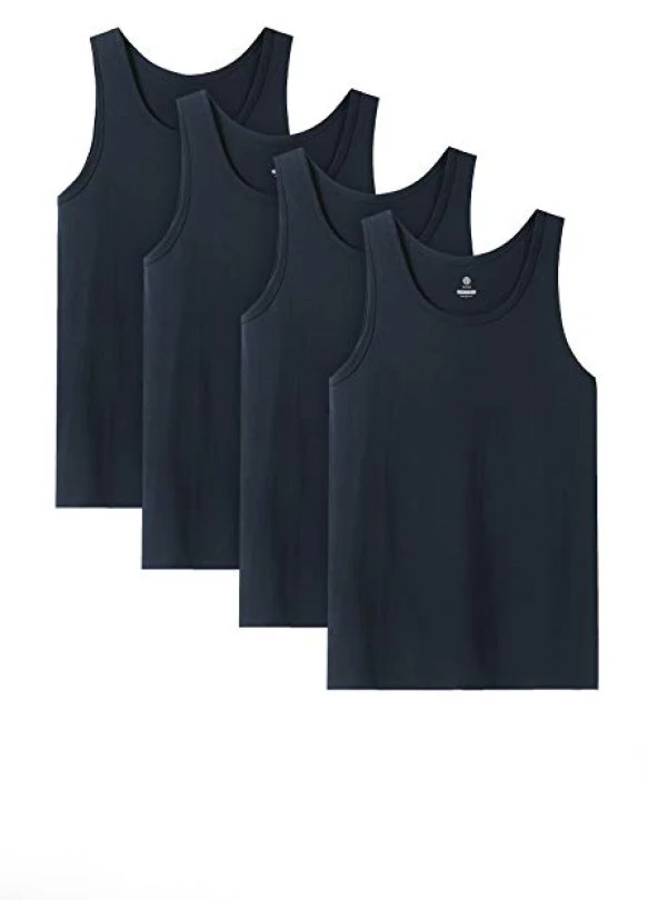 main_image_Camiseta sin manga para hombre LAPASA (Pack de 4) 100% algodón