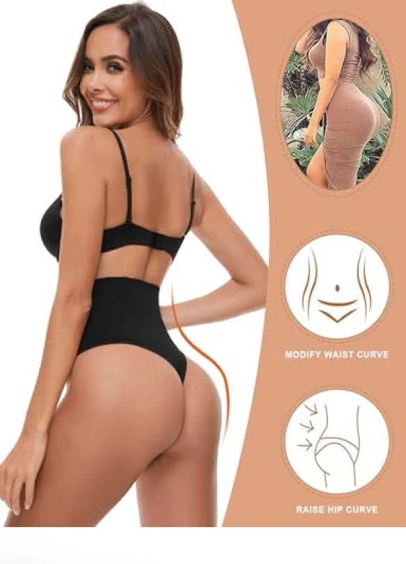 3_Faja Tanga Reductora iClosam sin Costura, Moldeadora, Invisible, Vientre Plano.