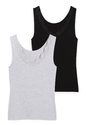Pack de 2 Camisetas Interiores Mujer C&A
