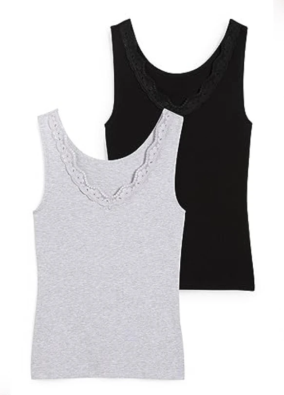 main_image_Pack de 2 Camisetas Interiores Mujer C&A