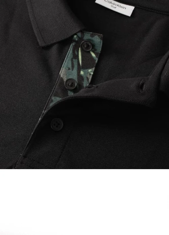 3_Polo de golf Calvin Klein para hombre, tacto suave en camuflaje