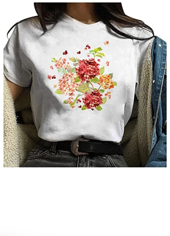 2_¡Descuento! Camiseta de manga corta casual mujer 2024