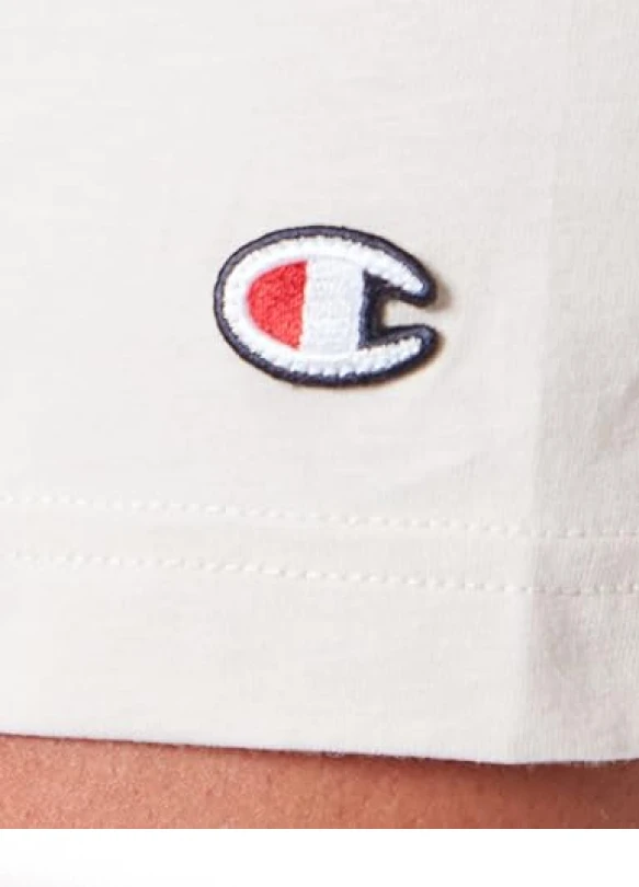 3_Champion Legacy American Classics, Camiseta S-S Crewneck con Logotipo de Escritura para Hombres