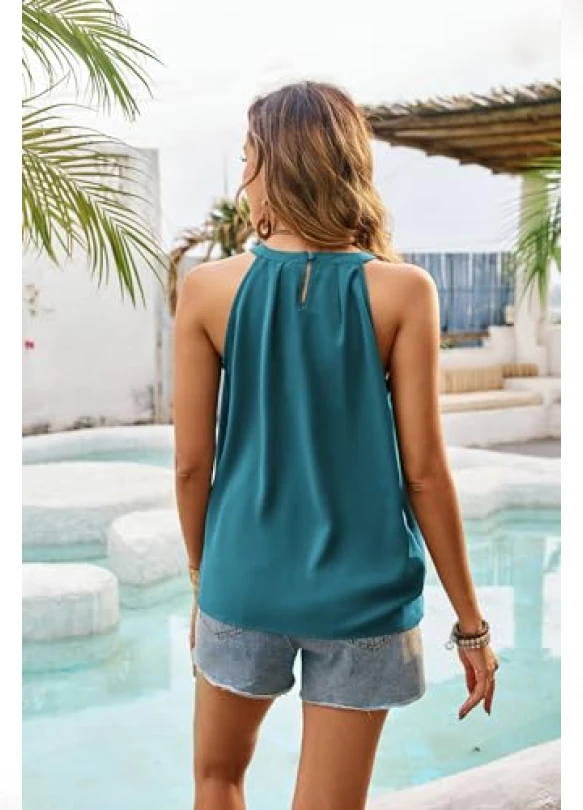 4_Top de Cuello Halter GRACE KARIN sin Mangas para Mujer