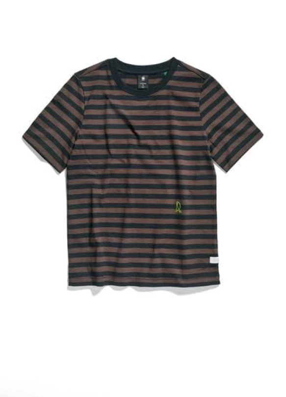 3_Top de rayas con gráfico pequeño G-Star RAW para mujer