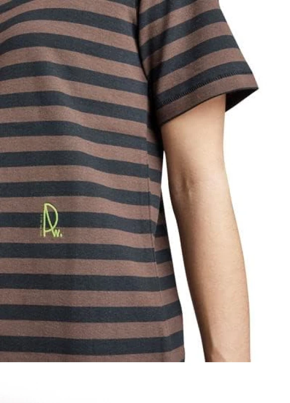 2_Top de rayas con gráfico pequeño G-Star RAW para mujer