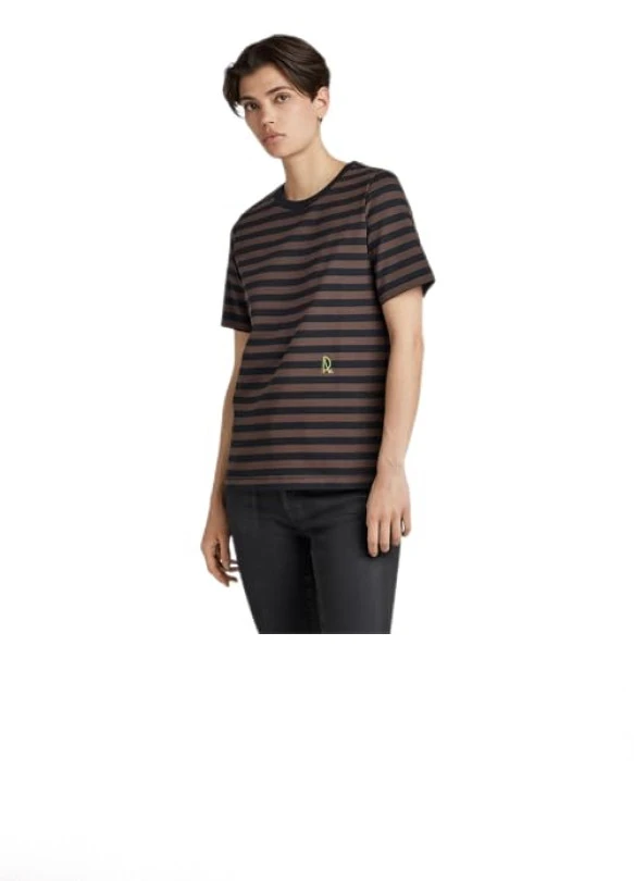 main_image_Top de rayas con gráfico pequeño G-Star RAW para mujer