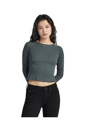 Top para mujer G-Star RAW Cropped baby sis raglan r t ls wmn