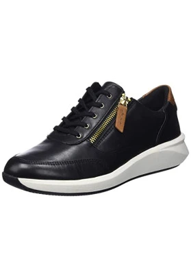 Zapatillas de mujer Clarks Un Rio Zip en cuero