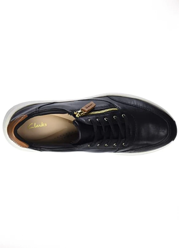 4_Zapatillas de mujer Clarks Un Rio Zip en cuero