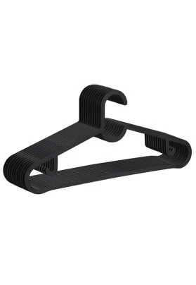 Pack de 20 perchas de plástico antideslizantes para ropa adulta.