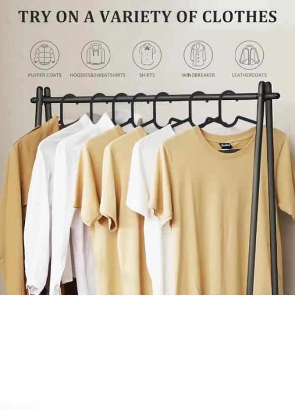 1_Pack de 20 perchas de plástico antideslizantes para ropa adulta.