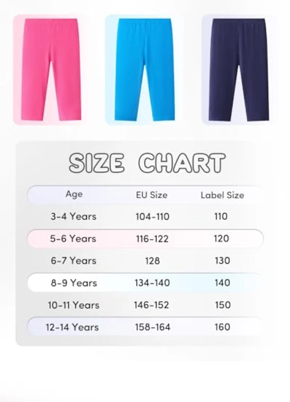 5_Pack de 3 Leggings 3/4 Domee para Niñas