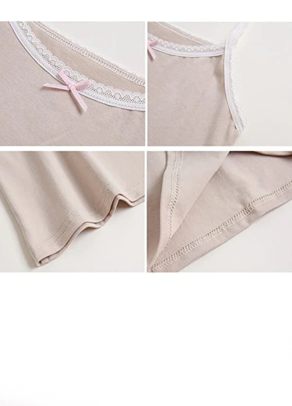 2_Pack de 4 camisetas interiores de algodón para niña