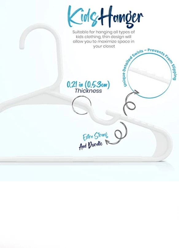 1_Pack de 40 perchas de plástico infantiles Utopia Home 🖤