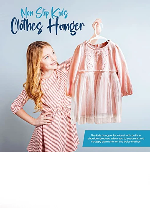 5_Pack de 40 perchas de plástico infantiles Utopia Home 🖤