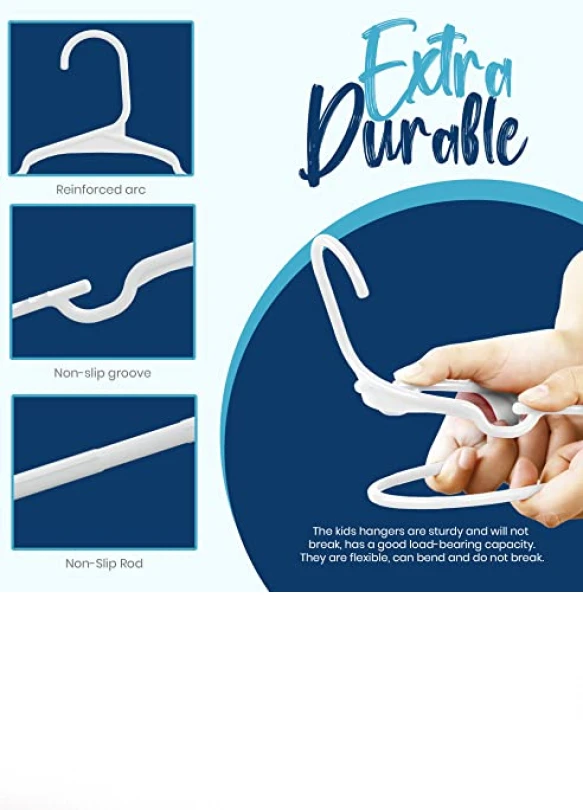 3_Pack de 40 perchas de plástico infantiles Utopia Home 🖤